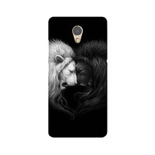 Dark White Lion Mobile Back Case for Lenovo P2  (Design - 140)