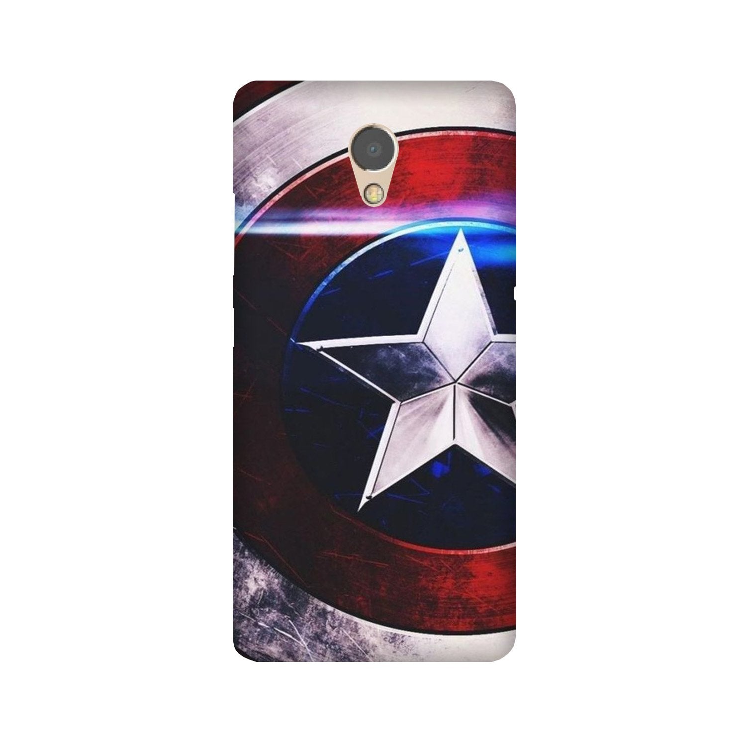 Captain America Shield Case for Lenovo P2 (Design No. 250)