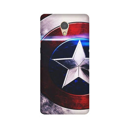 Captain America Shield Case for Lenovo P2 (Design No. 250)