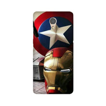 Ironman Captain America Mobile Back Case for Lenovo P2 (Design - 254)