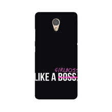 Like a Girl Boss Mobile Back Case for Lenovo P2 (Design - 265)