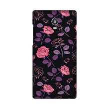 Rose Black Background Mobile Back Case for Lenovo Vibe P1 (Design - 27)