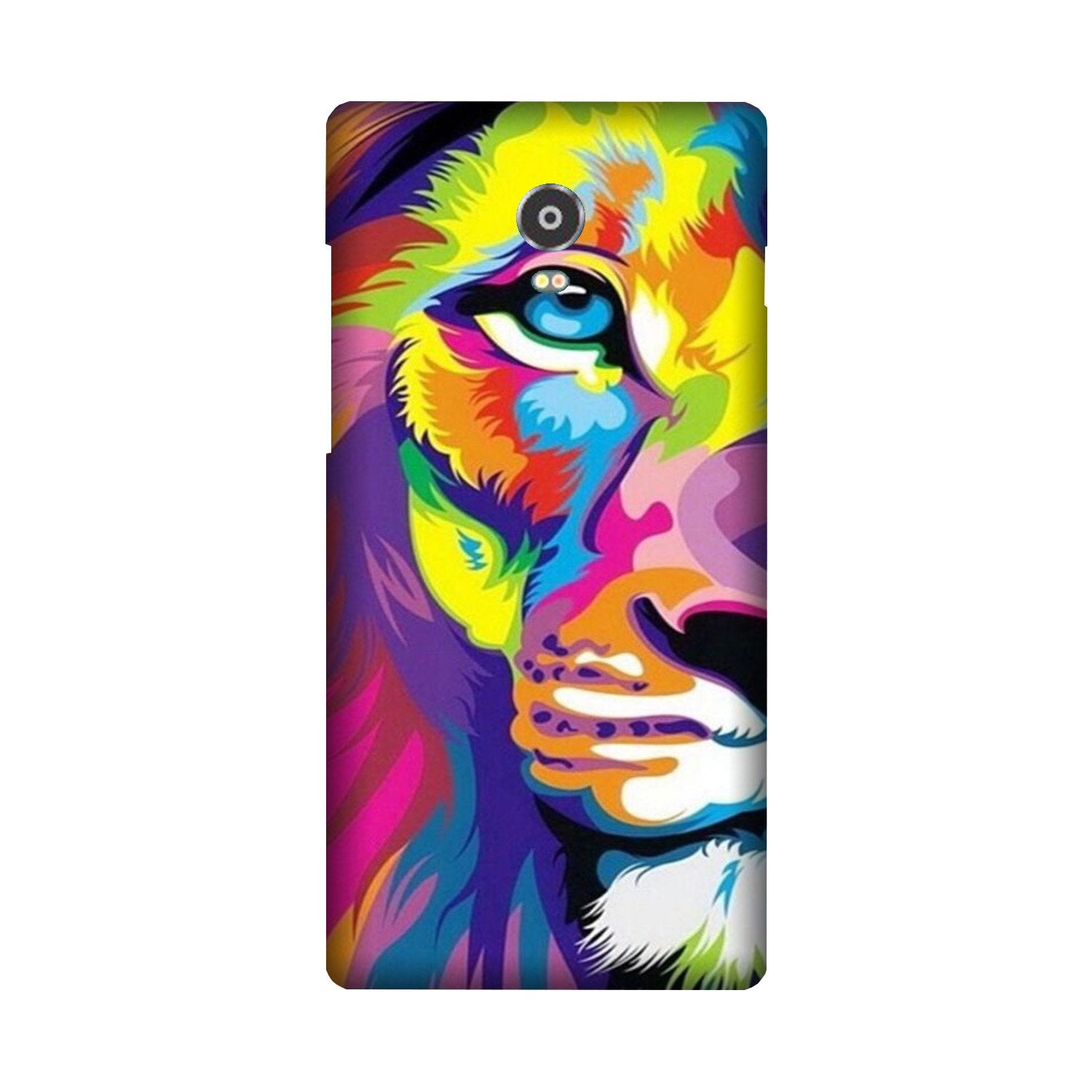Colorful Lion Case for Lenovo Vibe P1  (Design - 110)