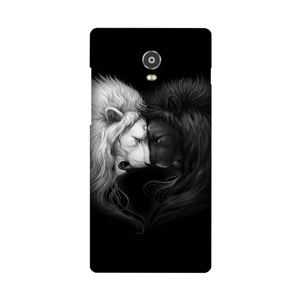 Dark White Lion Case for Lenovo Vibe P1  (Design - 140)