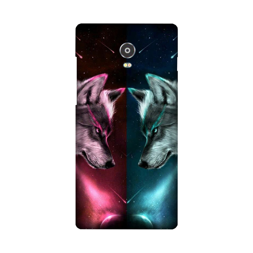 Wolf fight Case for Lenovo Vibe P1 (Design No. 221)