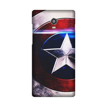 Captain America Shield Mobile Back Case for Lenovo Vibe P1 (Design - 250)