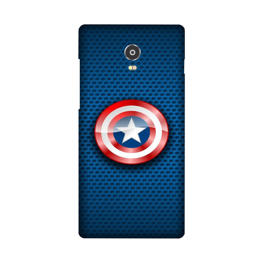 Captain America Shield Case for Lenovo Vibe P1 (Design No. 253)