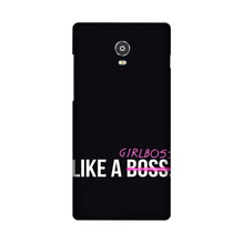 Like a Girl Boss Mobile Back Case for Lenovo Vibe P1 (Design - 265)