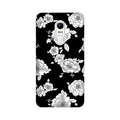 White flowers Black Background Case for Lenovo Vibe X3