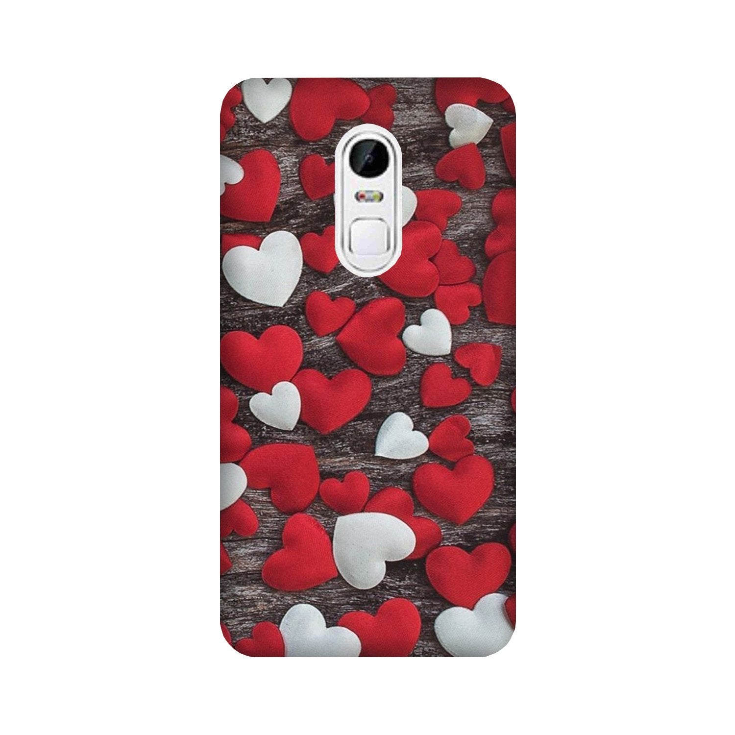 Red White Hearts Case for Lenovo Vibe X3  (Design - 105)