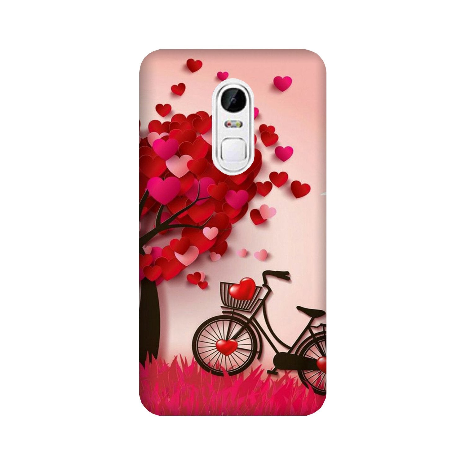 Red Heart Cycle Case for Lenovo Vibe X3 (Design No. 222)