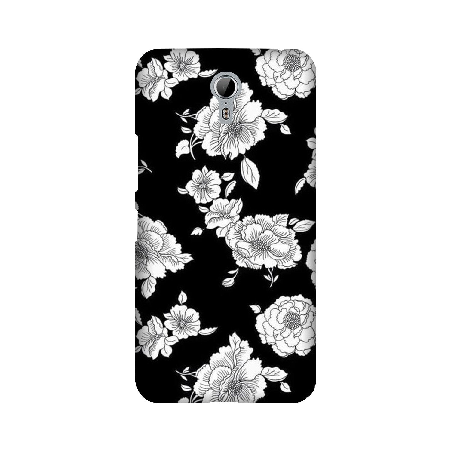 White flowers Black Background Case for Lenovo Zuk Z1