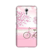 Pink Flowers Cycle Mobile Back Case for Lenovo Zuk Z1  (Design - 102)