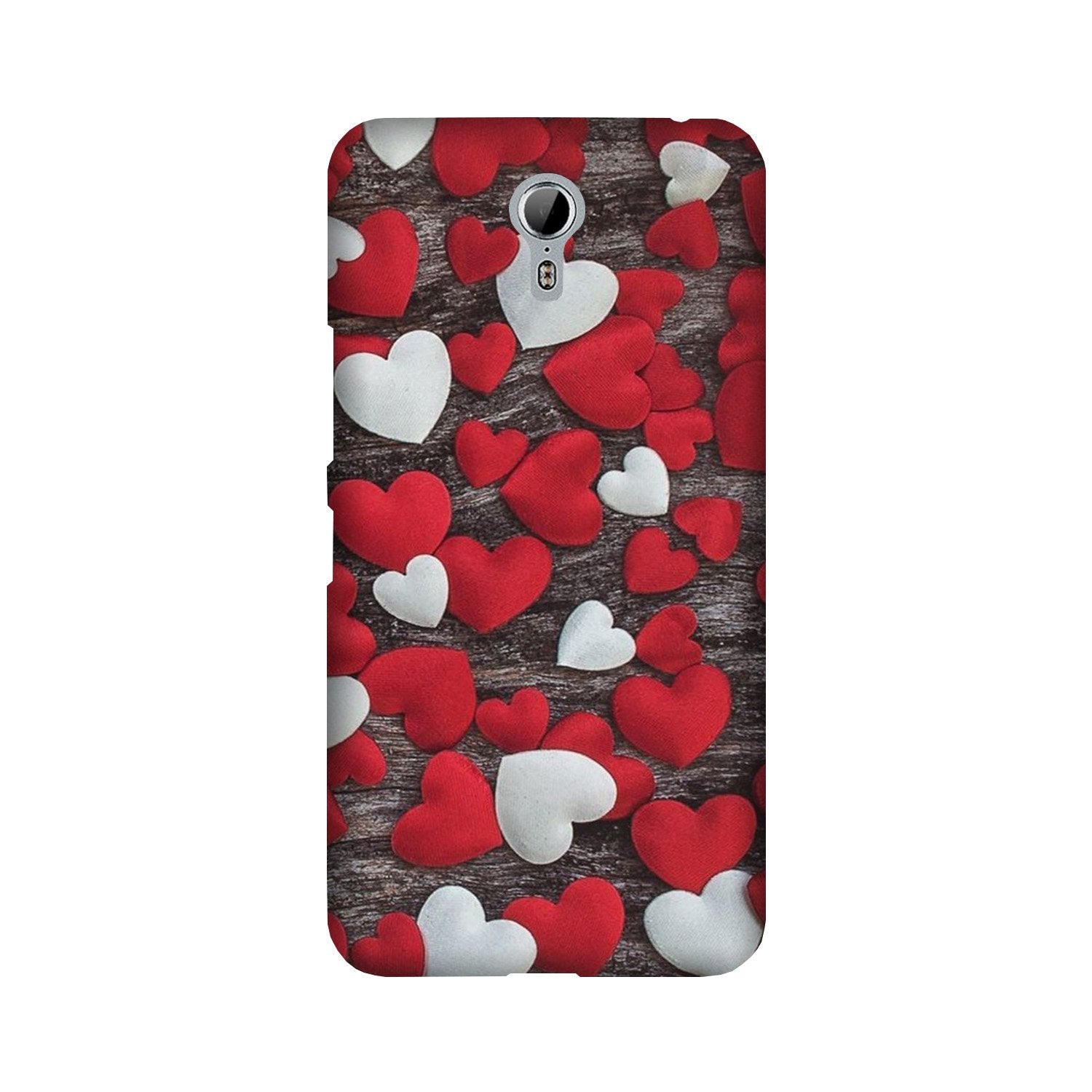 Red White Hearts Case for Lenovo Zuk Z1(Design - 105)