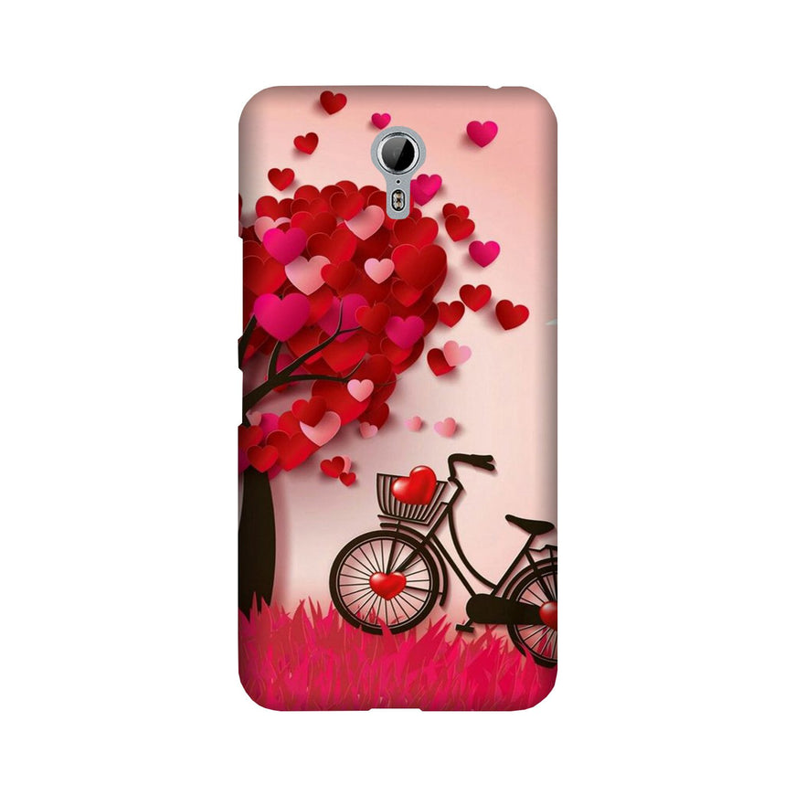 Red Heart Cycle Case for Lenovo Zuk Z1 (Design No. 222)