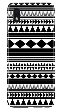Black white Pattern Mobile Back Case for Samsung Galaxy M01 Core (Design - 5)