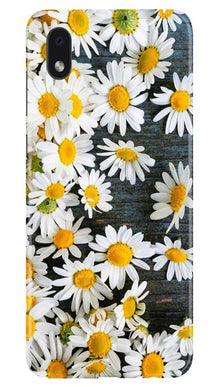 White flowers2 Mobile Back Case for Samsung Galaxy M01 Core (Design - 62)