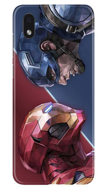 Ironman Captain America Mobile Back Case for Samsung Galaxy M01 Core (Design - 245)