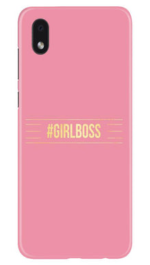 Girl Boss Pink Mobile Back Case for Samsung Galaxy M01 Core (Design - 263)