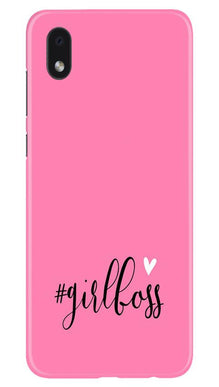Girl Boss Pink Mobile Back Case for Samsung Galaxy M01 Core (Design - 269)