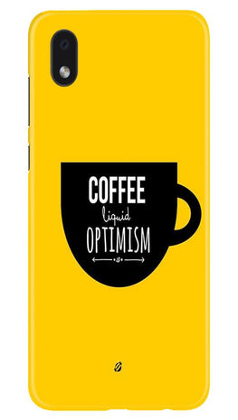 Coffee Optimism Mobile Back Case for Samsung Galaxy M01 Core (Design - 353)