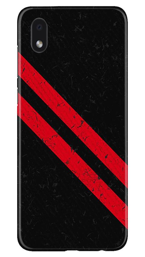 Black Red Pattern Mobile Back Case for Samsung Galaxy M01 Core (Design - 373)