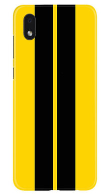 Black Yellow Pattern Mobile Back Case for Samsung Galaxy M01 Core (Design - 377)