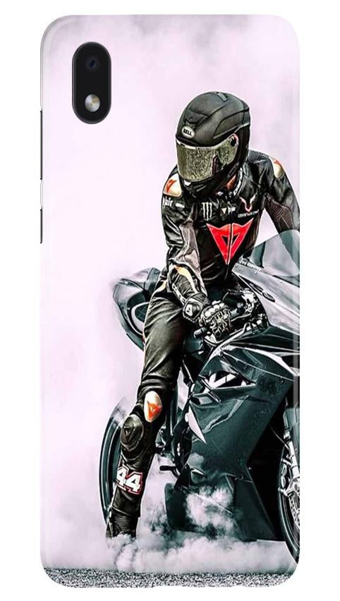 Biker Mobile Back Case for Samsung Galaxy M01 Core (Design - 383)