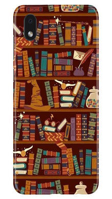 Book Shelf Mobile Back Case for Samsung Galaxy M01 Core (Design - 390)