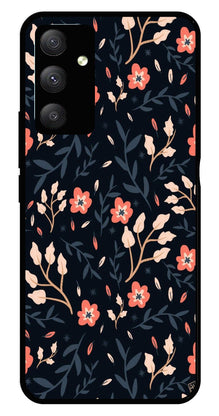 Floral Pattern Metal Mobile Case for Samsung Galaxy M13 4G