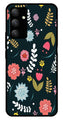 Floral Pattern2 Metal Mobile Case for Samsung Galaxy F13 4G   (Design No -12)