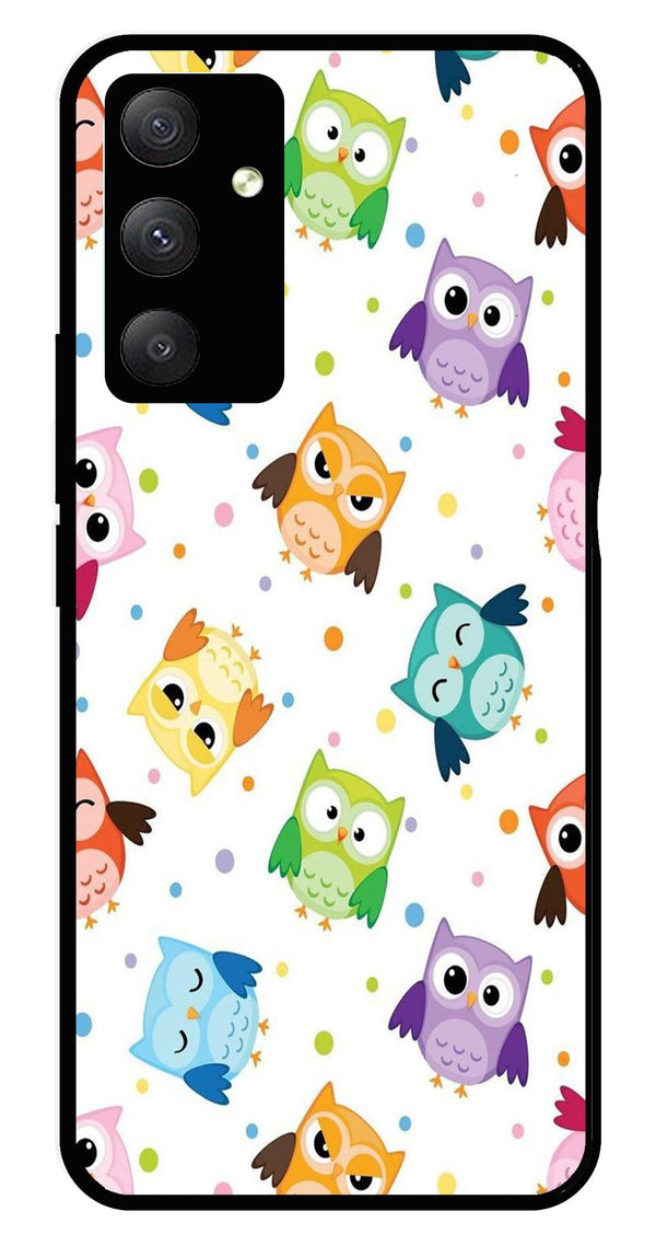 Owls Pattern Metal Mobile Case for Samsung Galaxy F13 4G   (Design No -20)