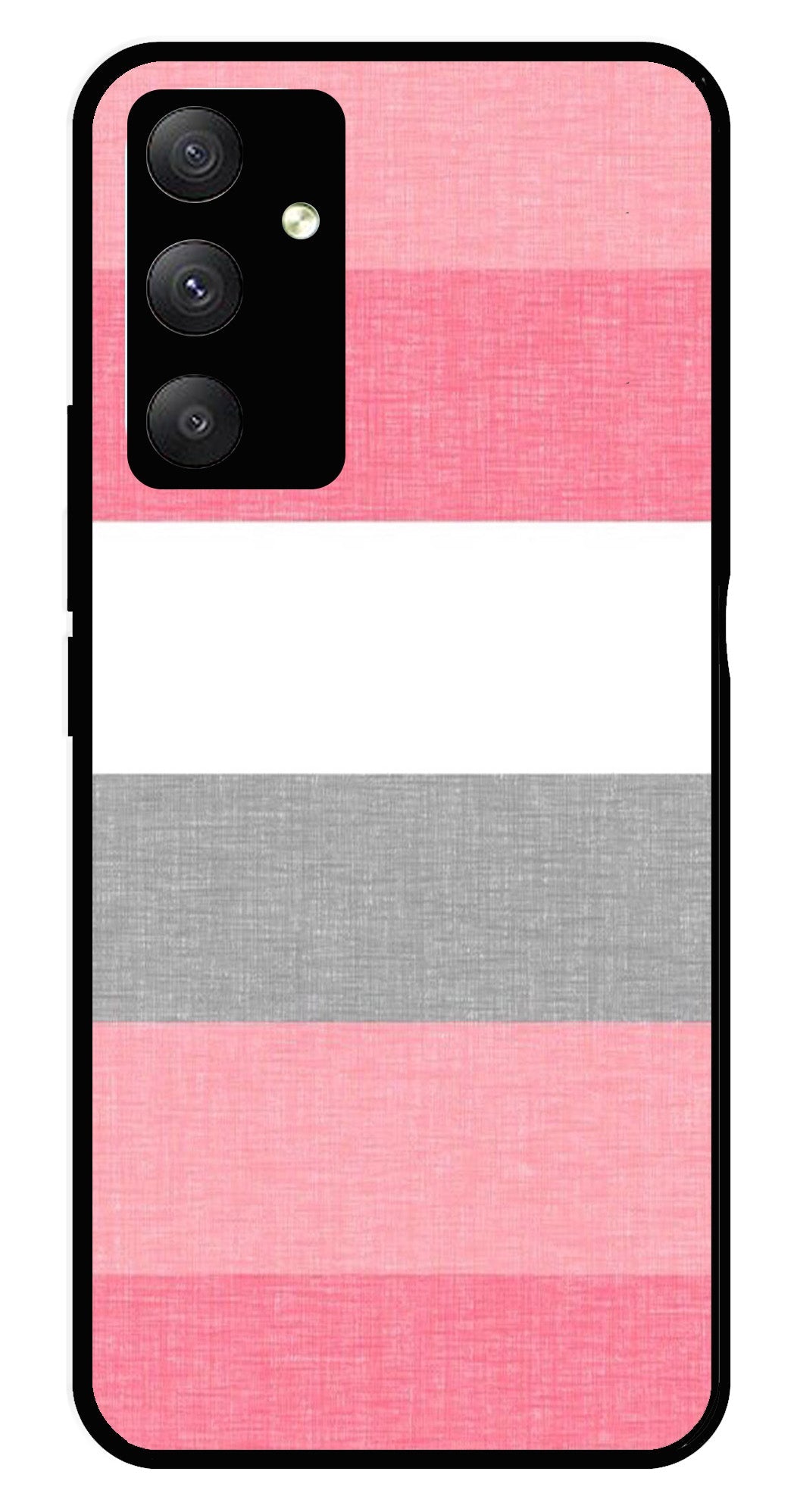 Pink Pattern Metal Mobile Case for Samsung Galaxy M13 4G   (Design No -23)