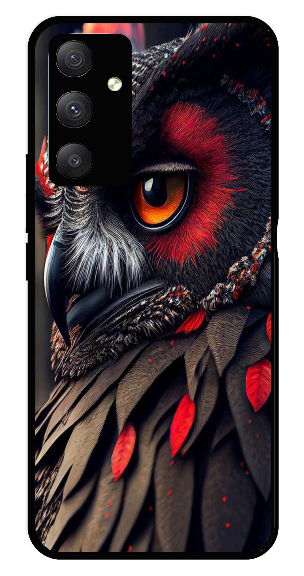 Owl Design Metal Mobile Case for Samsung Galaxy M13 4G   (Design No -26)