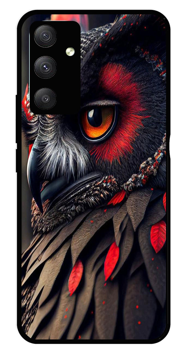 Owl Design Metal Mobile Case for Samsung Galaxy F13 4G   (Design No -26)