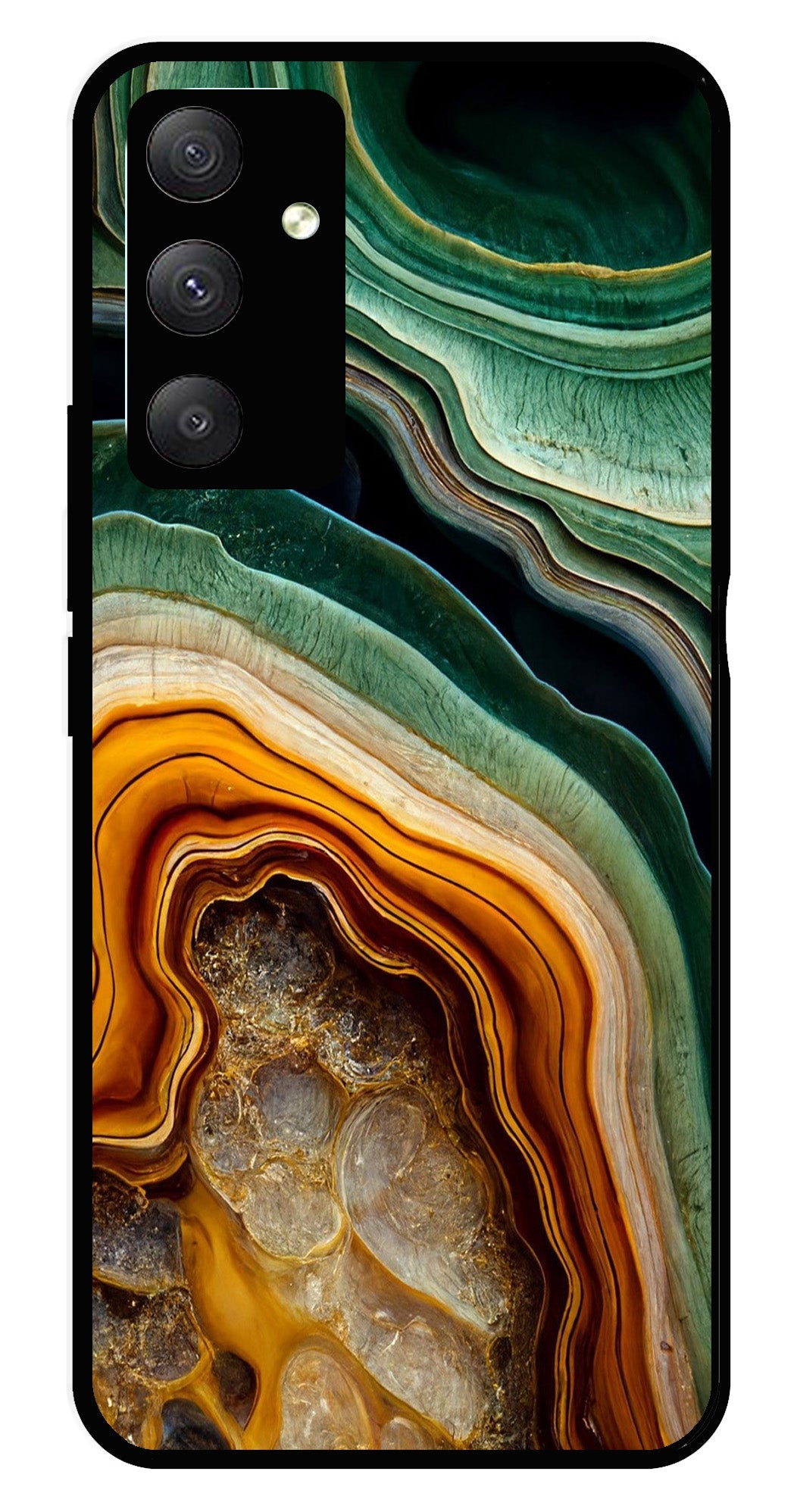 Marble Design Metal Mobile Case for Samsung Galaxy M13 4G   (Design No -28)