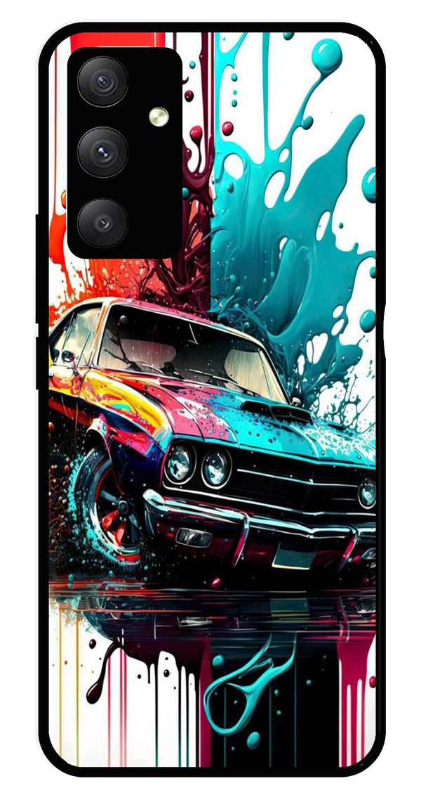 Vintage Car Metal Mobile Case for Samsung Galaxy F13 4G   (Design No -29)