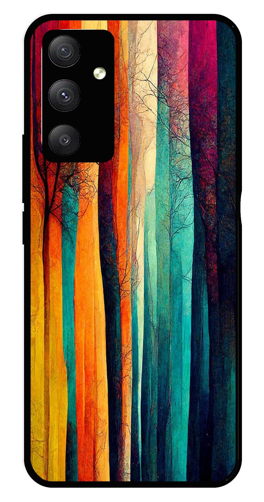 Modern Art Colorful Metal Mobile Case for Samsung Galaxy M13 4G   (Design No -47)