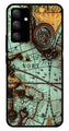 Map Design Metal Mobile Case for Samsung Galaxy F13 4G   (Design No -54)
