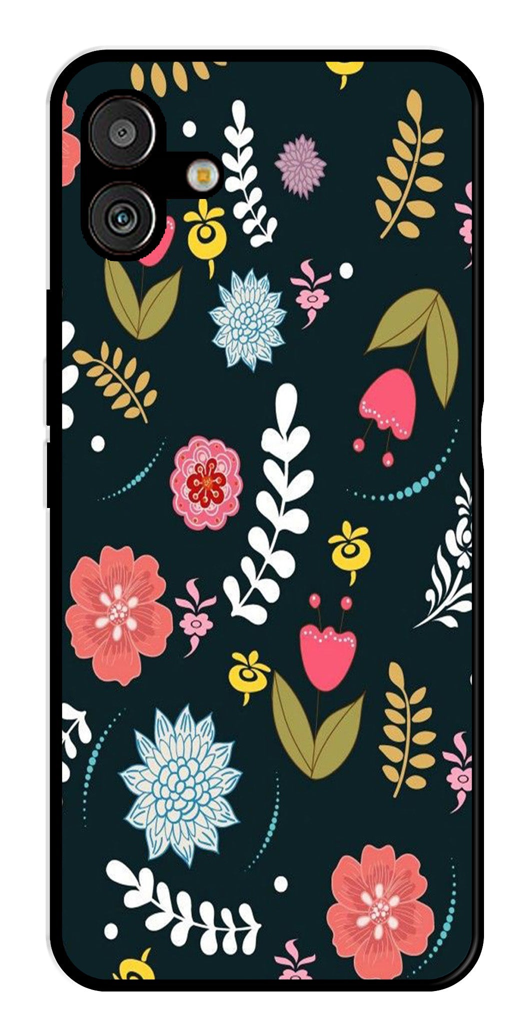 Floral Pattern2 Metal Mobile Case for Samsung Galaxy M13 5G   (Design No -12)