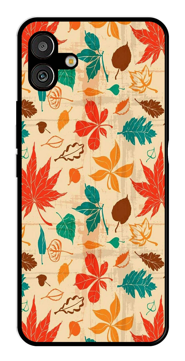 Leafs Design Metal Mobile Case for Samsung Galaxy M13 5G   (Design No -14)