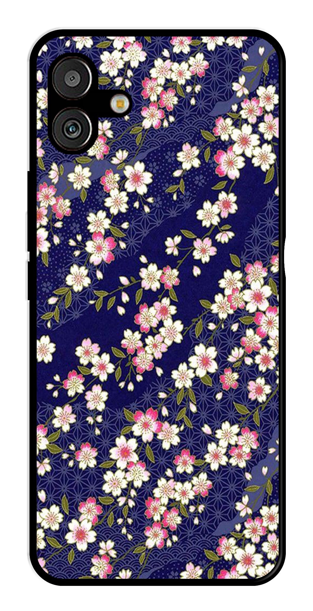 Flower Design Metal Mobile Case for Samsung Galaxy M13 5G   (Design No -25)