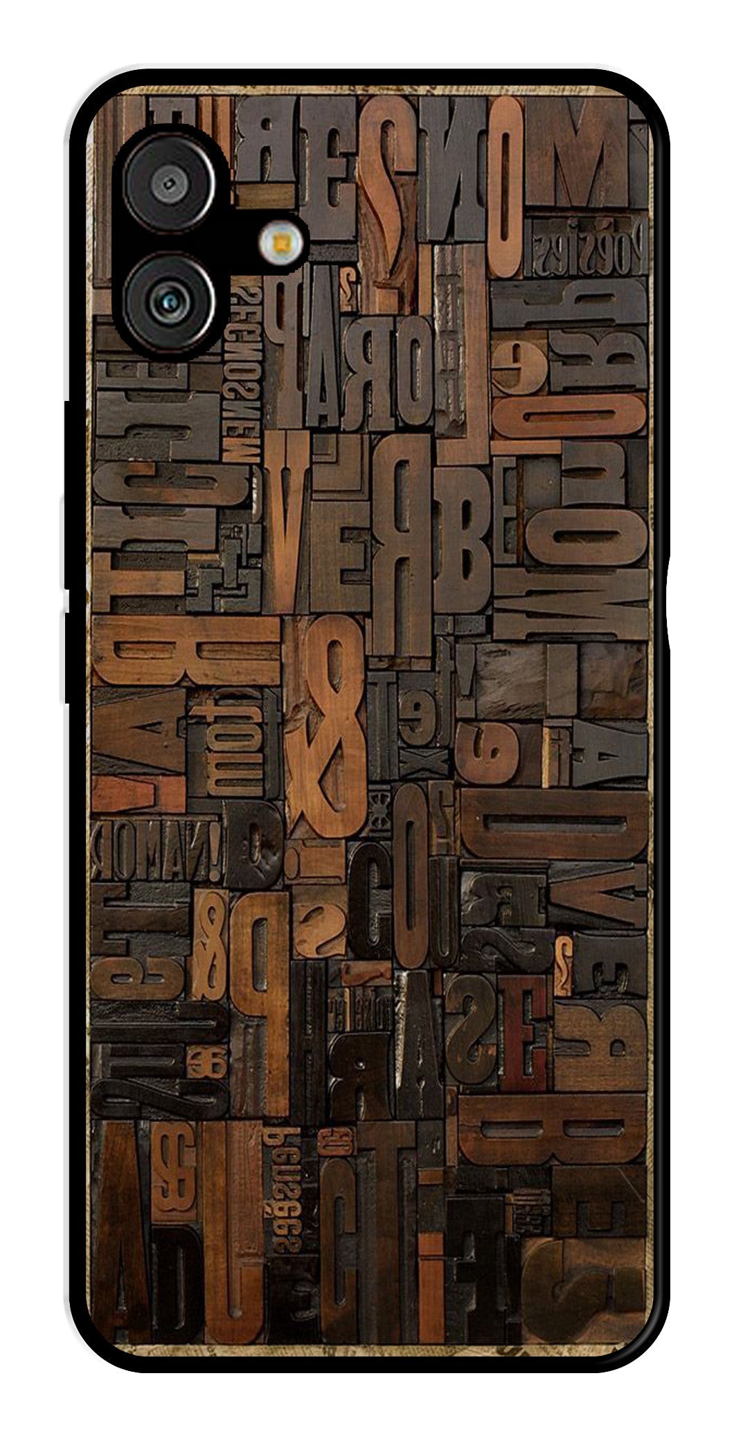 Alphabets Metal Mobile Case for Samsung Galaxy M13 5G   (Design No -32)