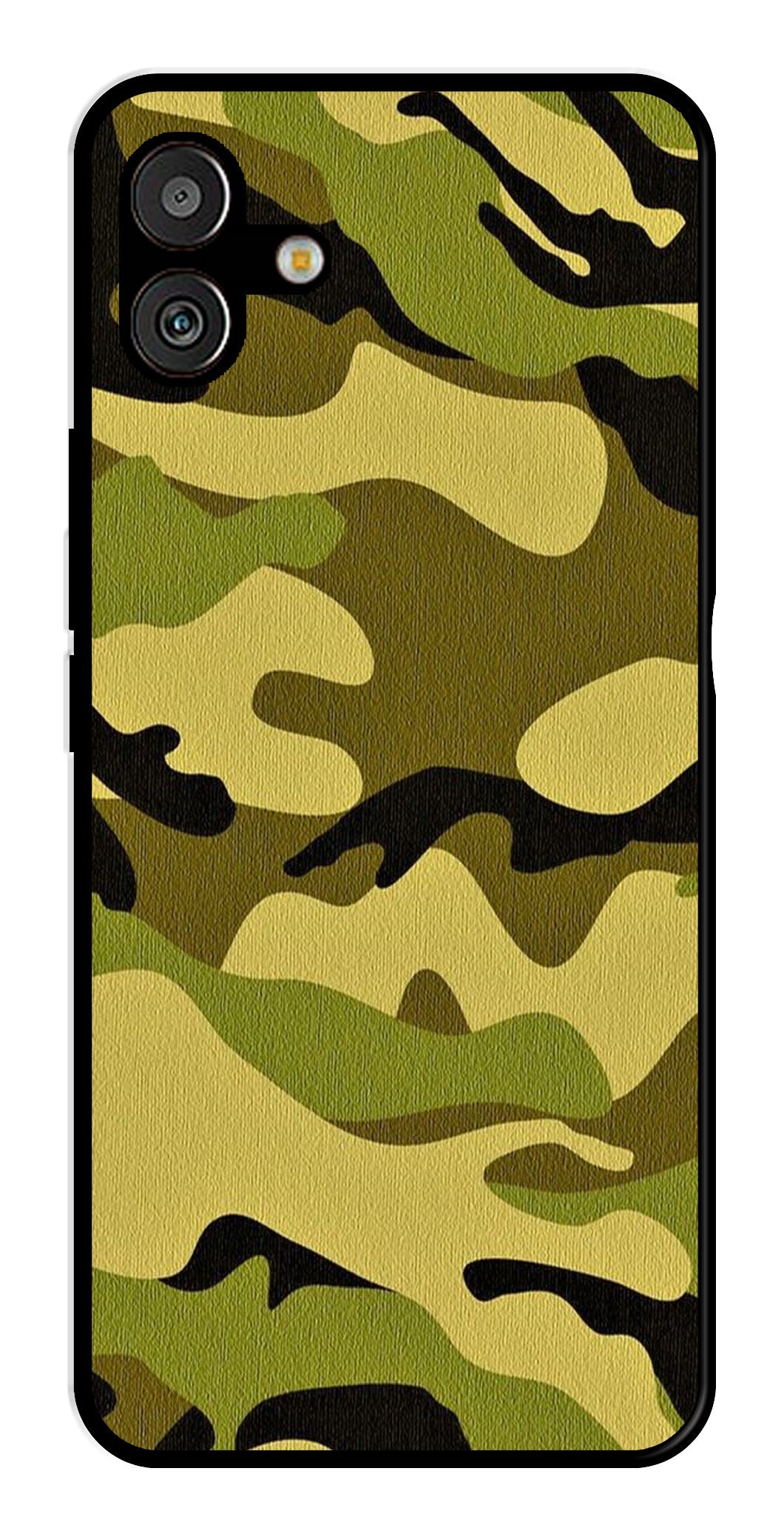 Army Pattern Metal Mobile Case for Samsung Galaxy M13 5G   (Design No -35)