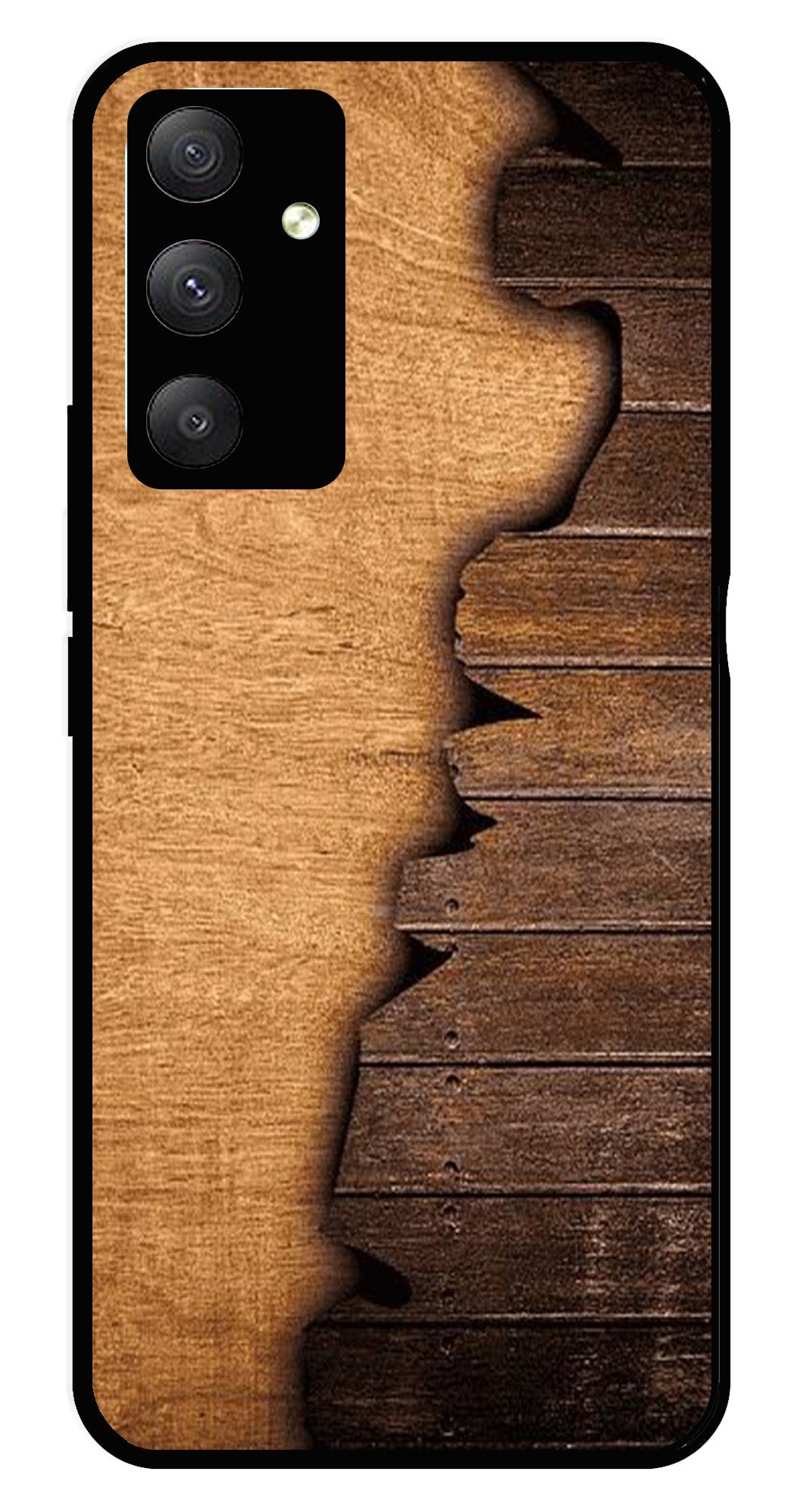 Wooden Design Metal Mobile Case for Samsung Galaxy M14 5G   (Design No -13)