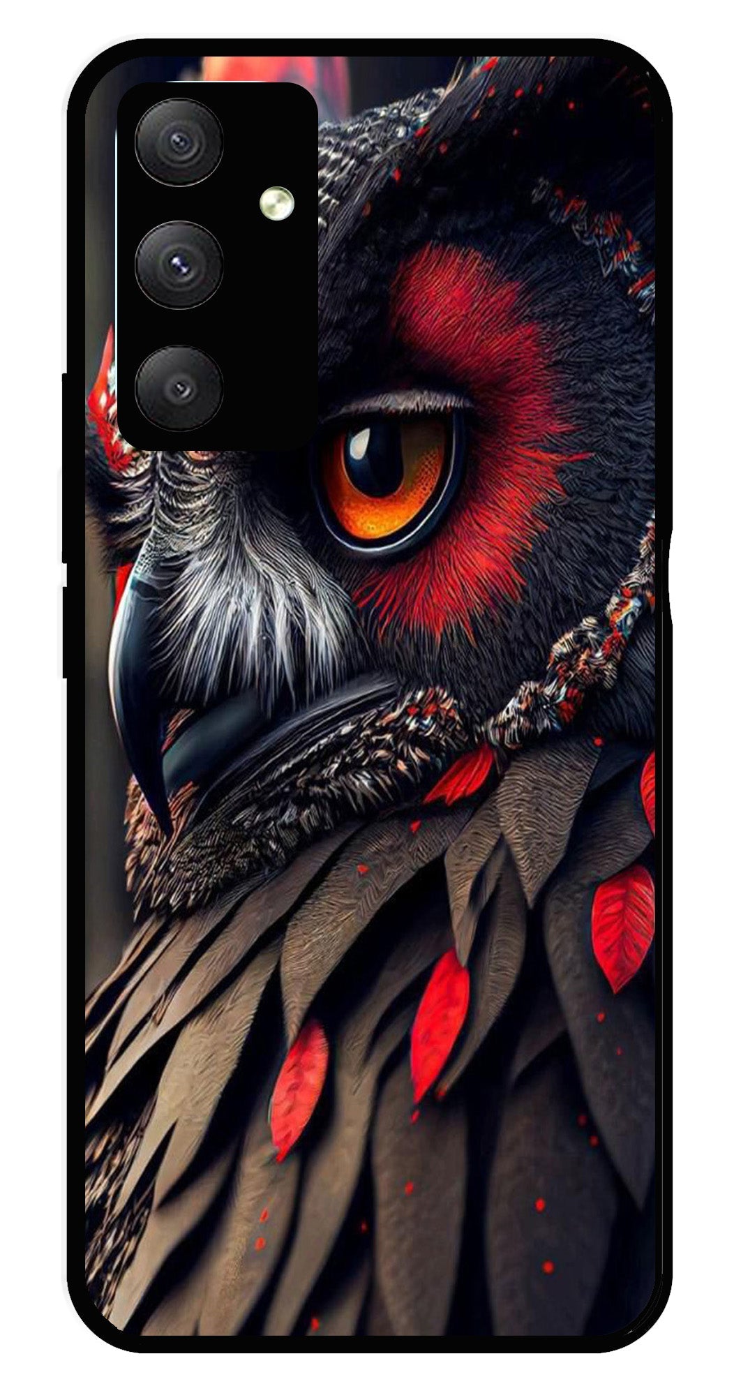 Owl Design Metal Mobile Case for Samsung Galaxy M14 5G   (Design No -26)