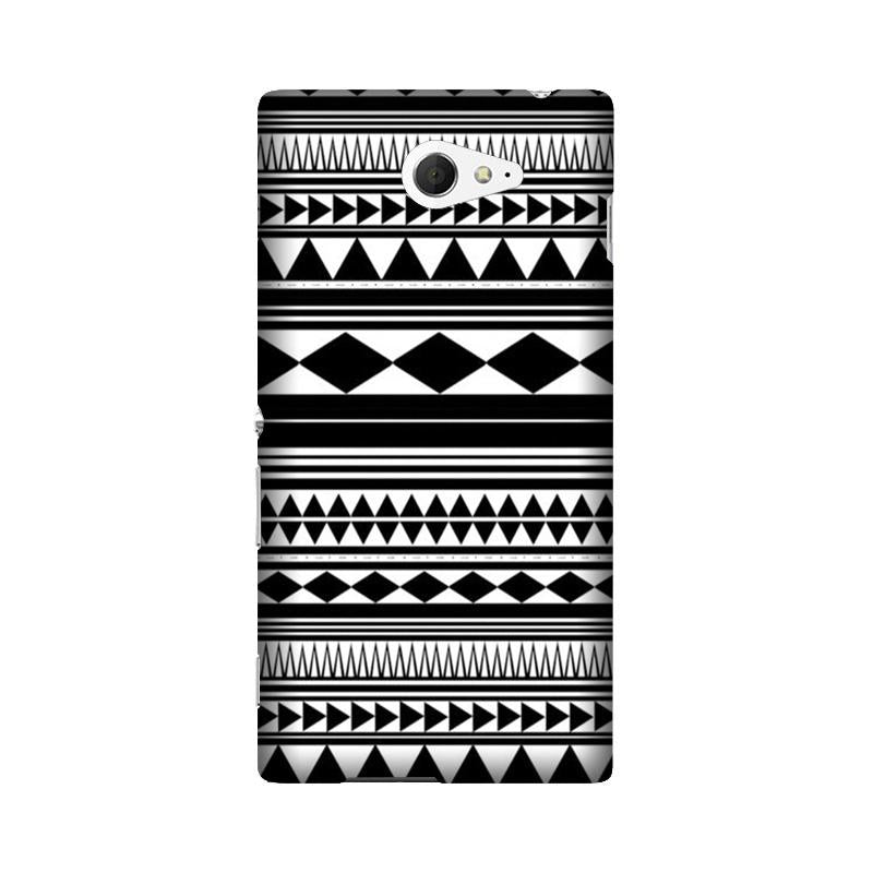 Black white Pattern Case for Sony M2