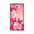 White Pick Butterflies Case for Sony M2