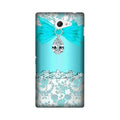 Shinny Blue Background Case for Sony M2