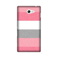 Pink white pattern Case for Sony M2